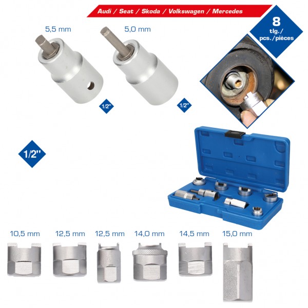 Brilliant Tools BT651000 Súprava náradia na pružiace jednotky, 8-dielna